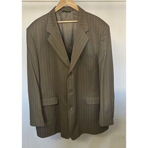 Bassoni Men's Two-Piece Suit Brown with Gold pinstripes See notes for sizes 44